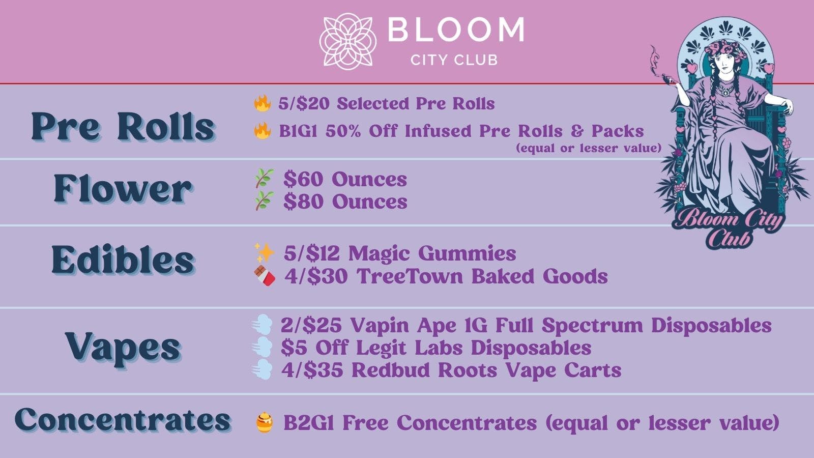 Bloom City Club Sturgis 🌼 Savings are in Bloom 🌼