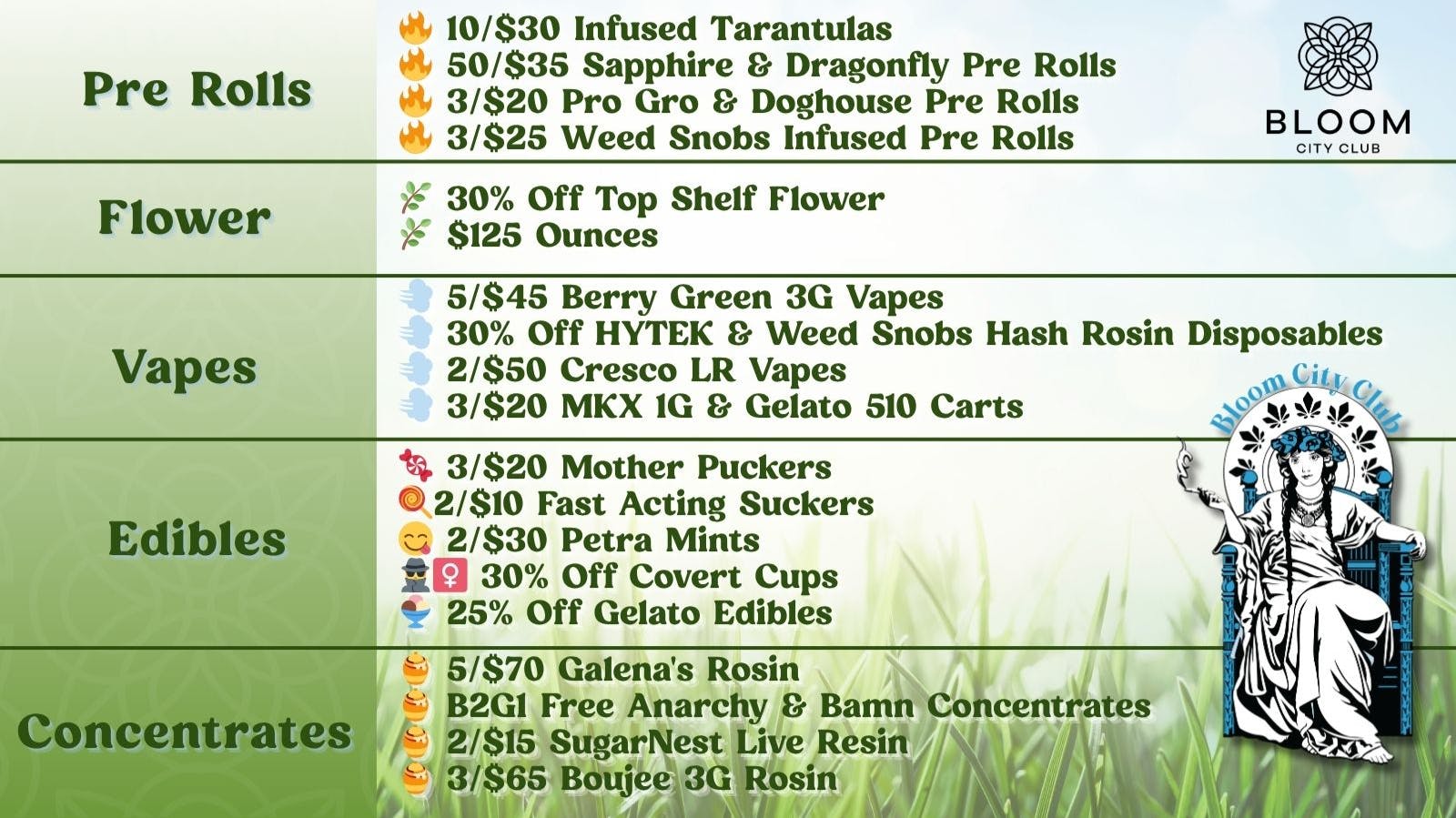 Bloom City Club Sturgis 🌿 Touch Grass & Save BIG at Bloom🌷