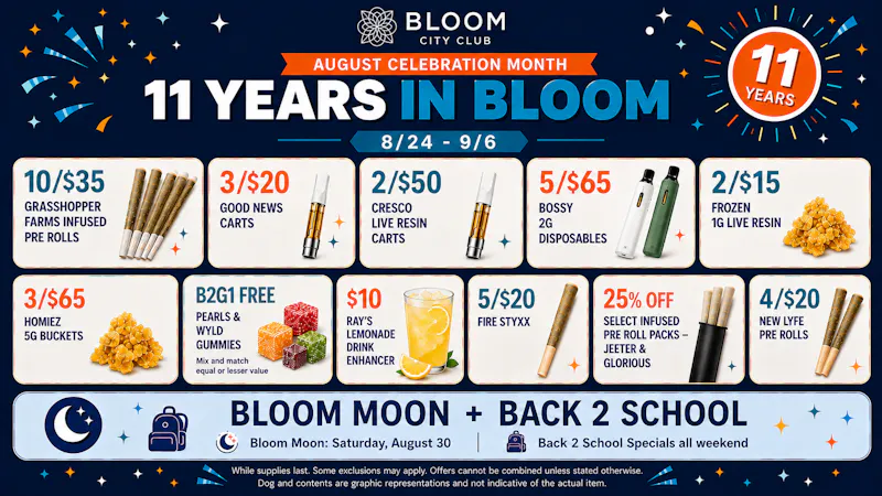 Bloom City Club Sturgis 🎉 Celebrate 11 Years of Bloom + 🌕 Bloom Moon 🎉