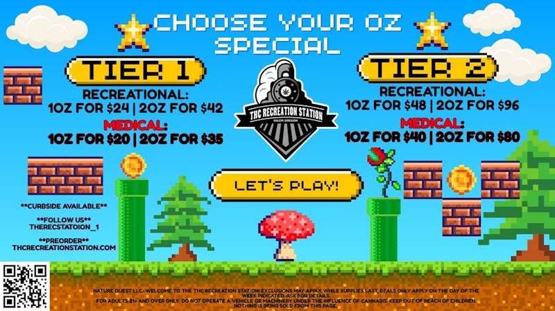 THC Recreation Station Salem We now have 2 ounce specials!
