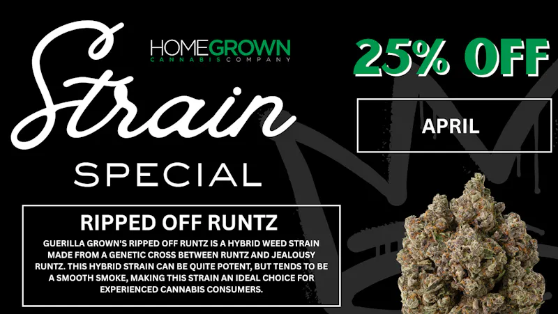 Homegrown : Lansing Strain Special - 25% Off!!
