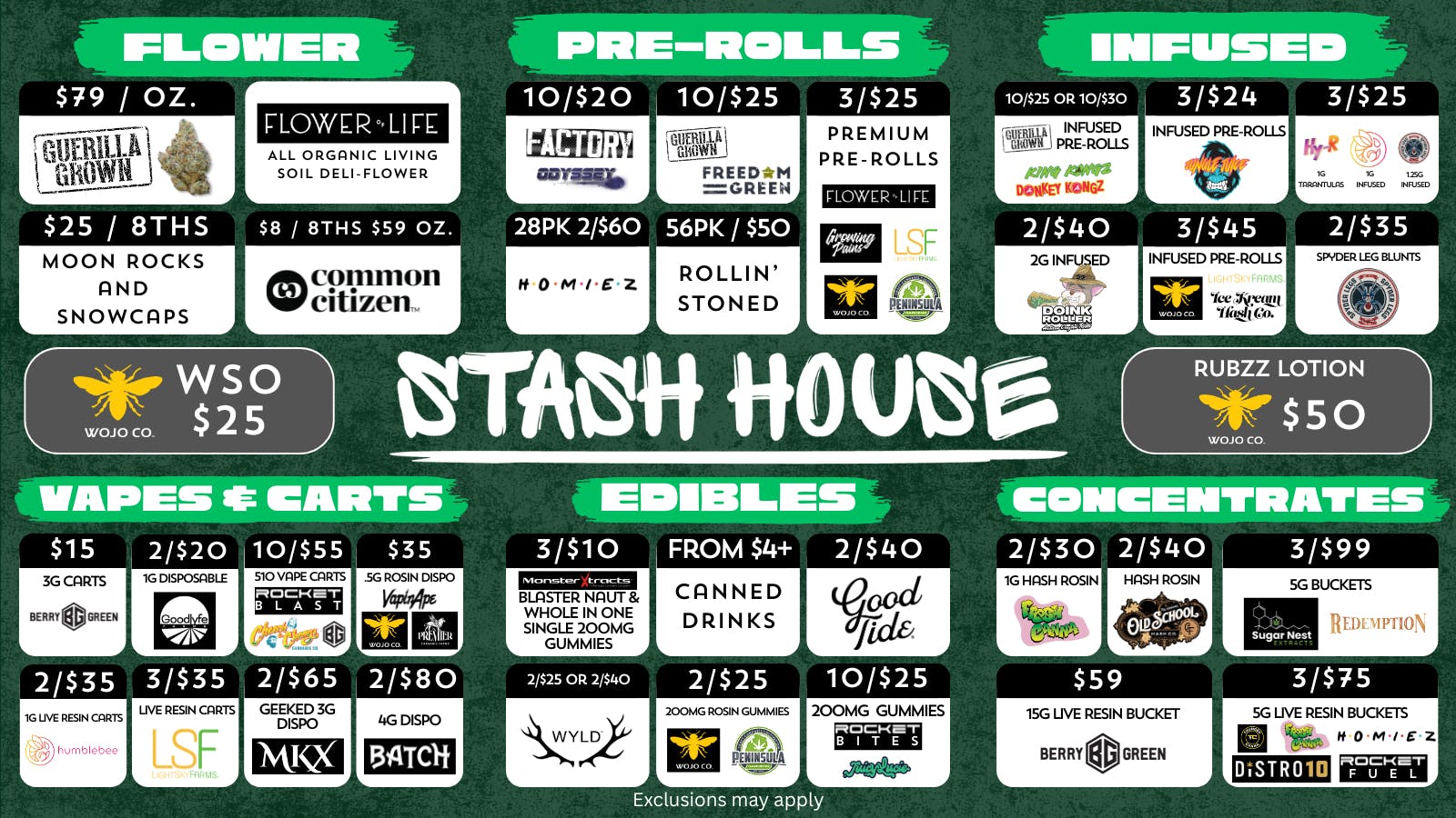 Stash House Weekly Deals!!!
