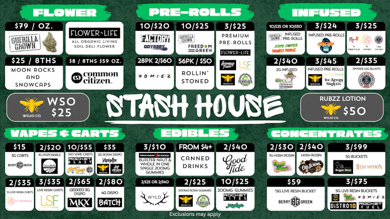 Stash House Weekly Deals!!!