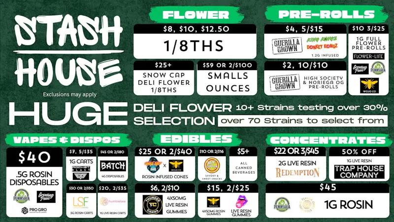 Stash House Weekly Deals!!!