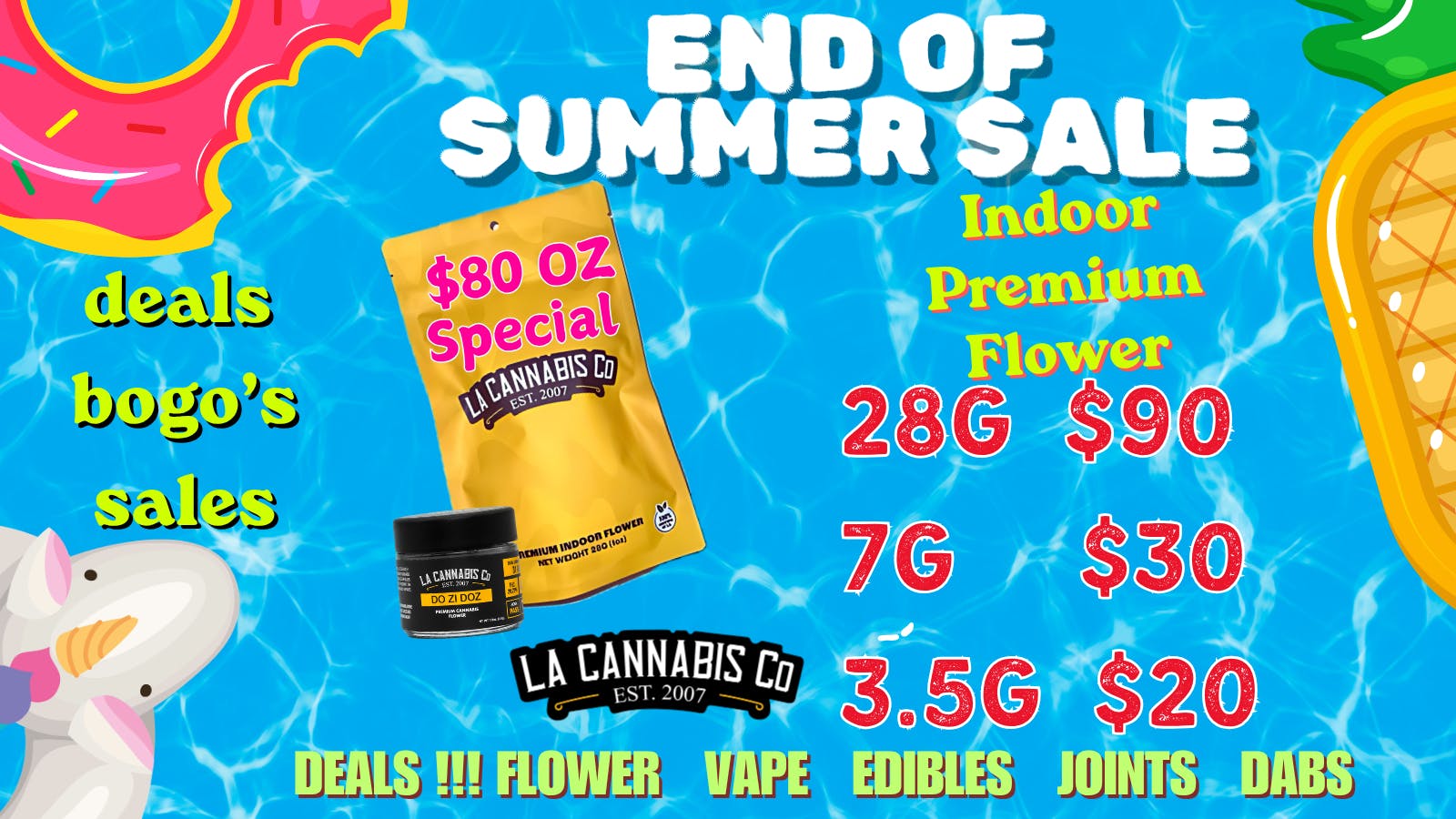 LA Cannabis Co - Los Angeles End of Summer Sales Event | Big Deals Popppin