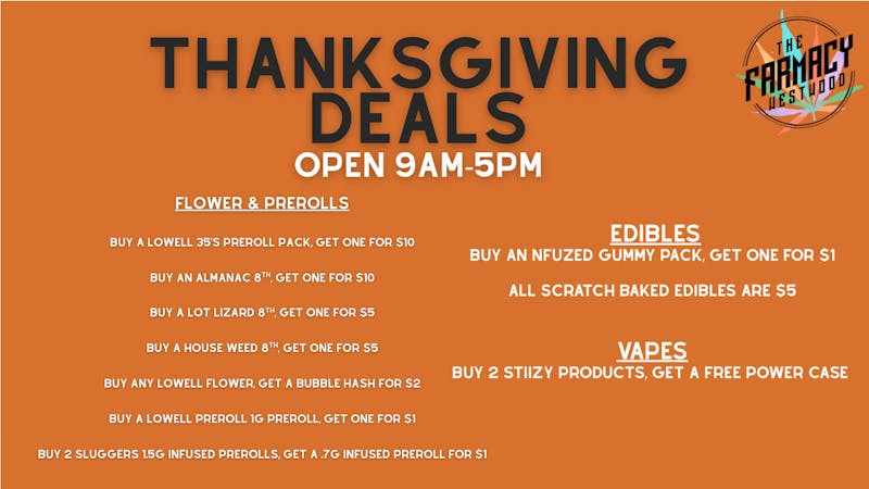 The Farmacy Westwood Thanksgiving Day Deals