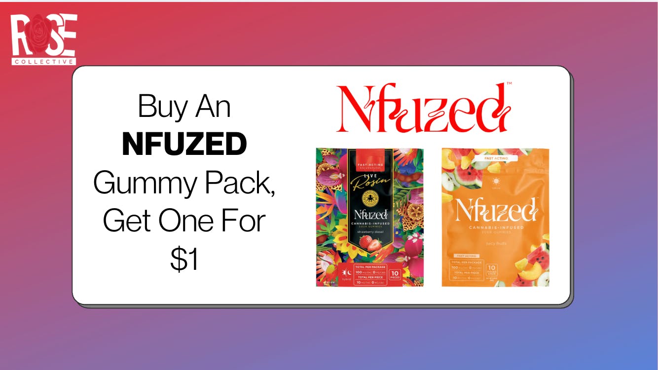 Rose Collective Cannabis & Weed Dispensary NFUZED 100mg Gummy Pack BOGO