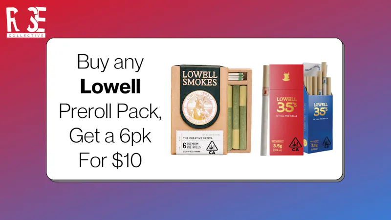 Rose Collective Cannabis & Weed Dispensary Lowell Preroll Pack BOGO | Uncle Arnie's BOGO