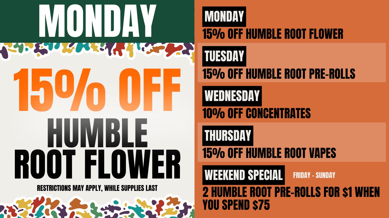 Humble Root Monday: 15% off Humble Root Flower
