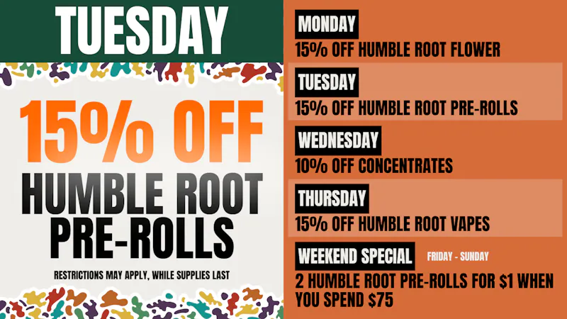 Humble Root Tuesday: 15% off Humble Root Pre-Rolls