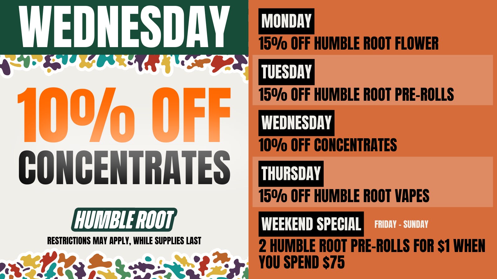 Humble Root Wednesday: 10% off Concentrates