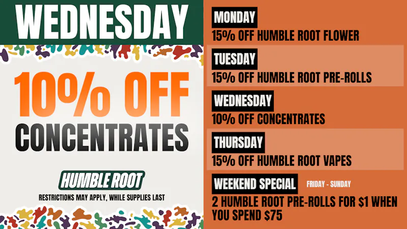 Humble Root Wednesday: 10% off Concentrates
