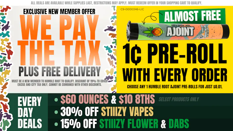 Humble Root Up to 30% Off + 1¢ Pre-Roll