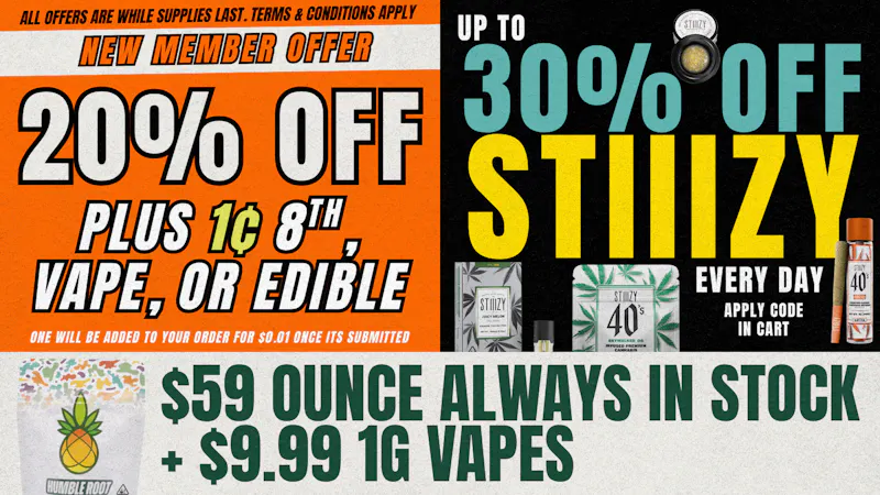 Humble Root Up to 30% Off + 1¢ Vape, 8th, or Edible