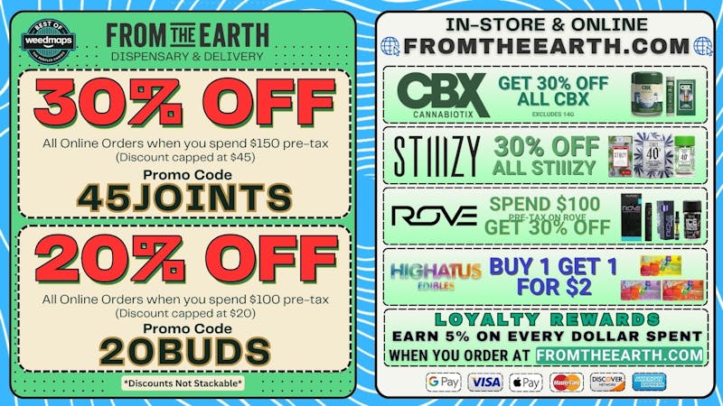 From the Earth – Delivery and Dispensary – Santa Paula 30% Off Orders & Daily Deals