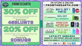 From the Earth – Delivery and Dispensary – Aliso Viejo / Laguna Niguel 30% Off Orders & Daily Deals