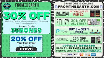 From the Earth – Delivery and Dispensary – Newport Beach 30% Off Orders & 20% Off FTP
