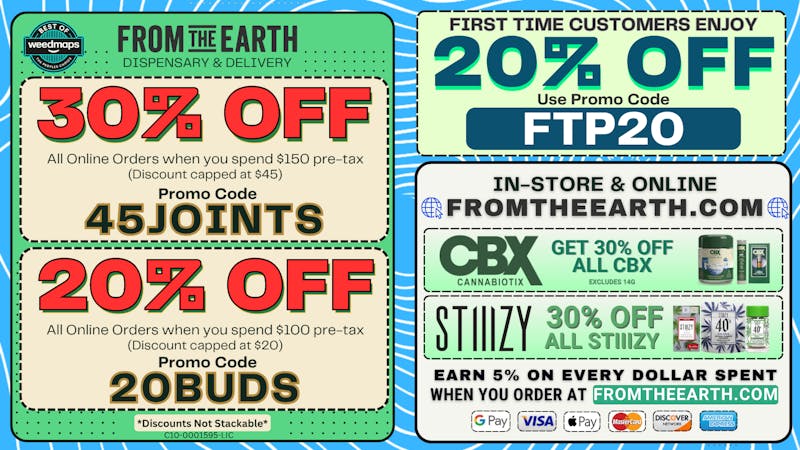 From the Earth – Delivery and Dispensary - Santa Ana 30% Off Orders & 20% Off FTP