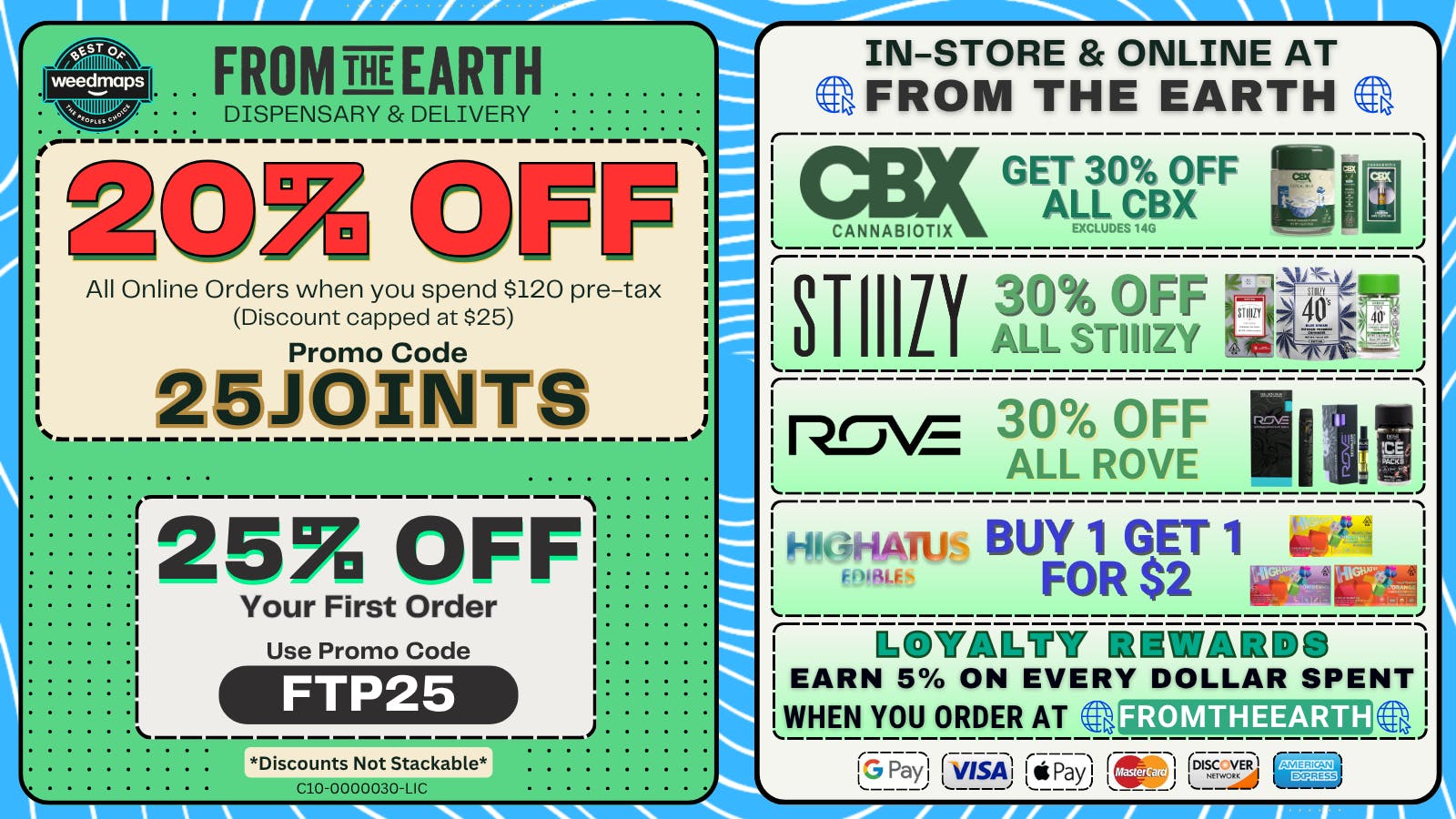 From the Earth – Carpinteria - Delivery and Dispensary (NOW OPEN) 20% Off Orders & 25% Off FTP