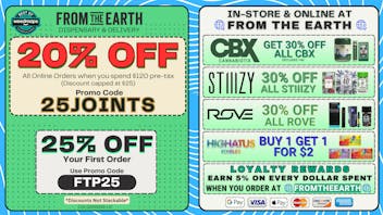 From the Earth – Delivery and Dispensary – Ventura 20% Off Orders & 25% Off FTP