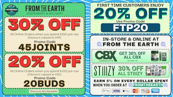 From the Earth – Delivery and Dispensary – Cerritos 30% Off Orders & 20% Off FTP