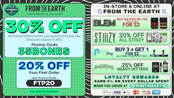 From the Earth – Delivery and Dispensary – North Long Beach & Signal Hill 30% Off Orders & 20% Off FTP