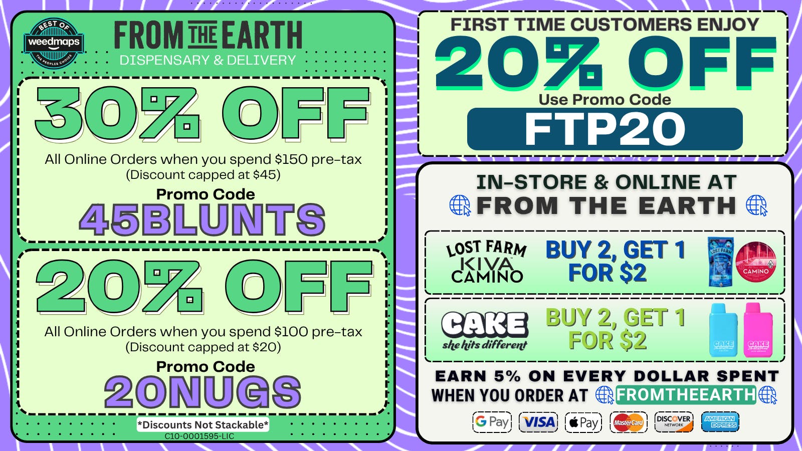 From the Earth – Delivery and Dispensary – Huntington Beach 30% Off Orders & 20% Off FTP