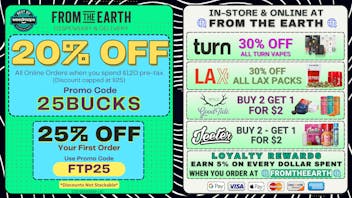 From the Earth – Delivery and Dispensary – Port Hueneme, Ventura County 20% Off Orders & 25% Off FTP