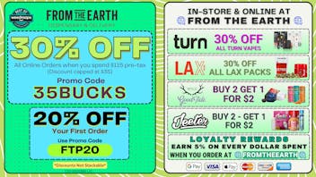 From the Earth – Delivery and Dispensary – Costa Mesa 30% Off Orders & 20% Off FTP