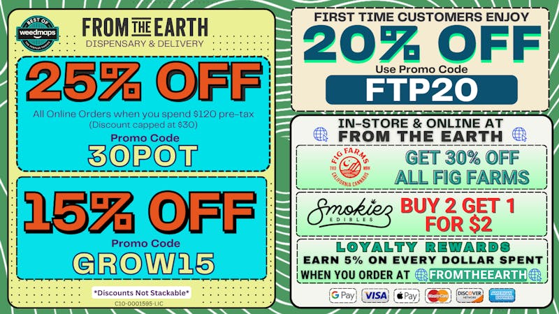 From The Earth 25% Off Orders & 20% Off FTP