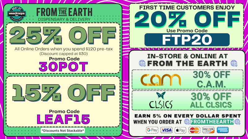 From The Earth 25% Off Orders & 20% Off FTP