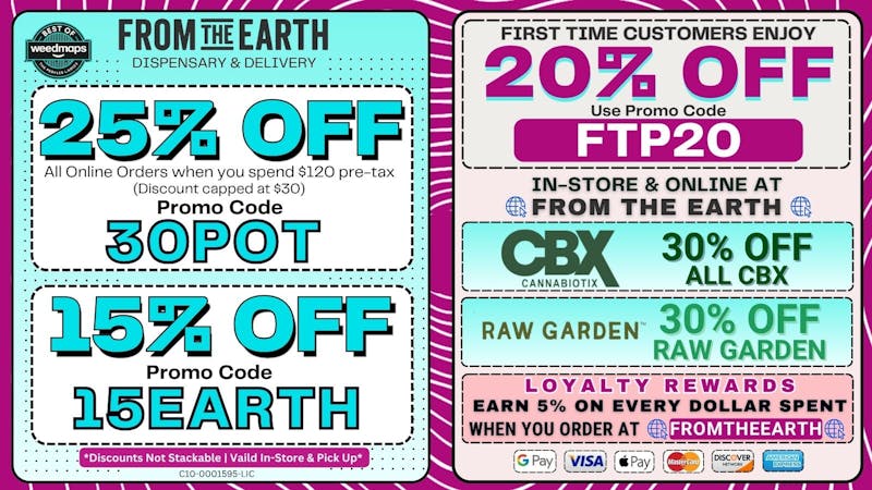 From The Earth 25% Off Orders & 20% Off FTP