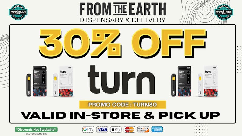 From The Earth 30% OFF ALL TURN PRODUCTS