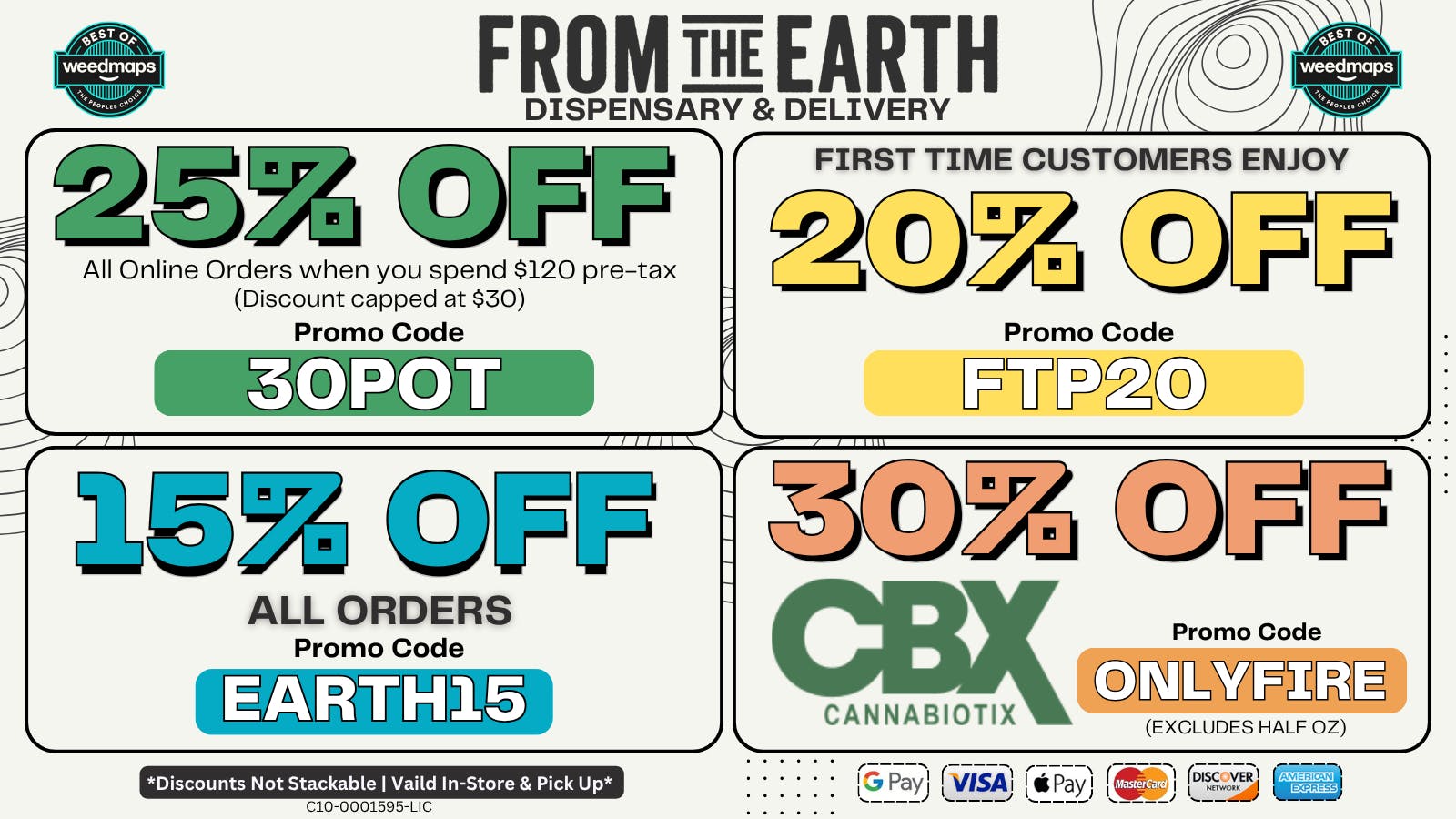 From The Earth 25% Off Orders & 20% Off FTP (MONDAY DEALS)
