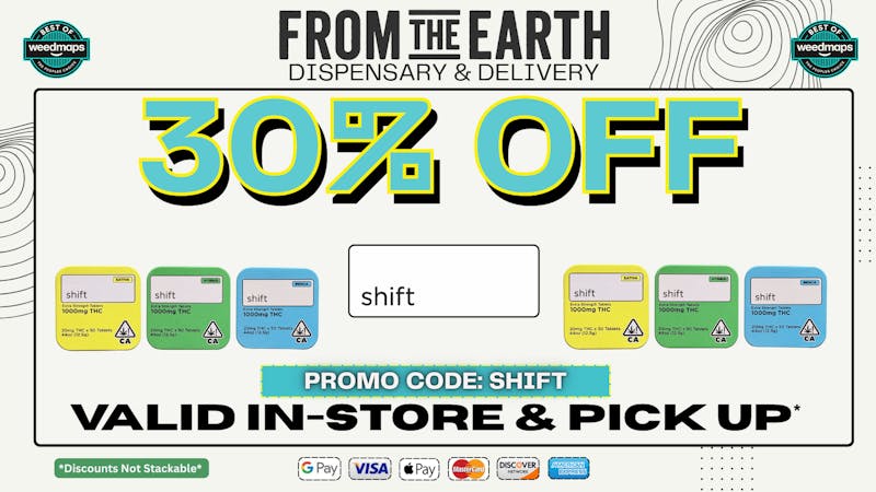 From The Earth 30% OFF ALL SHIFT PRODUCTS