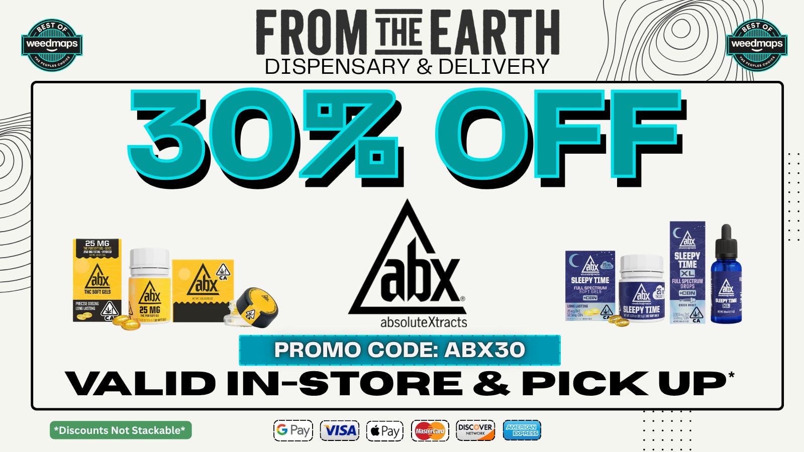 From The Earth 30% OFF ALL ABX PRODUCTS