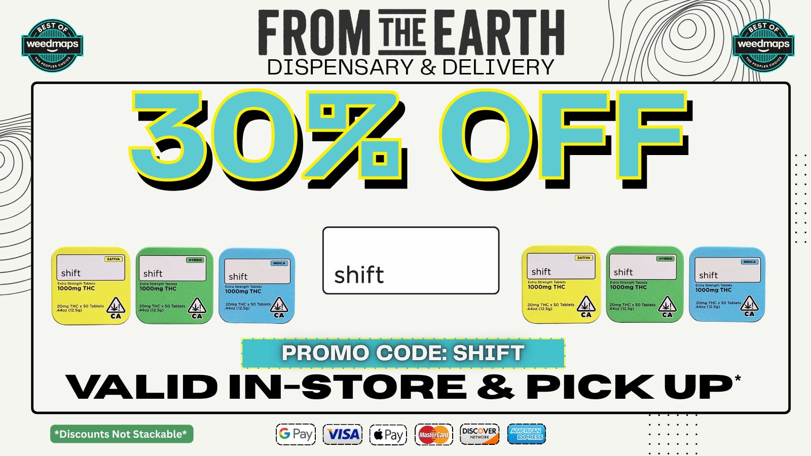 From The Earth 30% OFF ALL SHIFT PRODUCTS