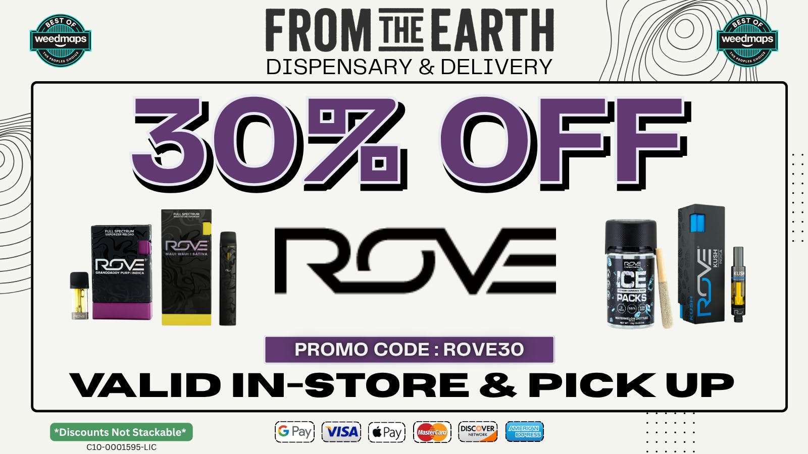 From The Earth 30% OFF ALL ROVE PRODUCTS
