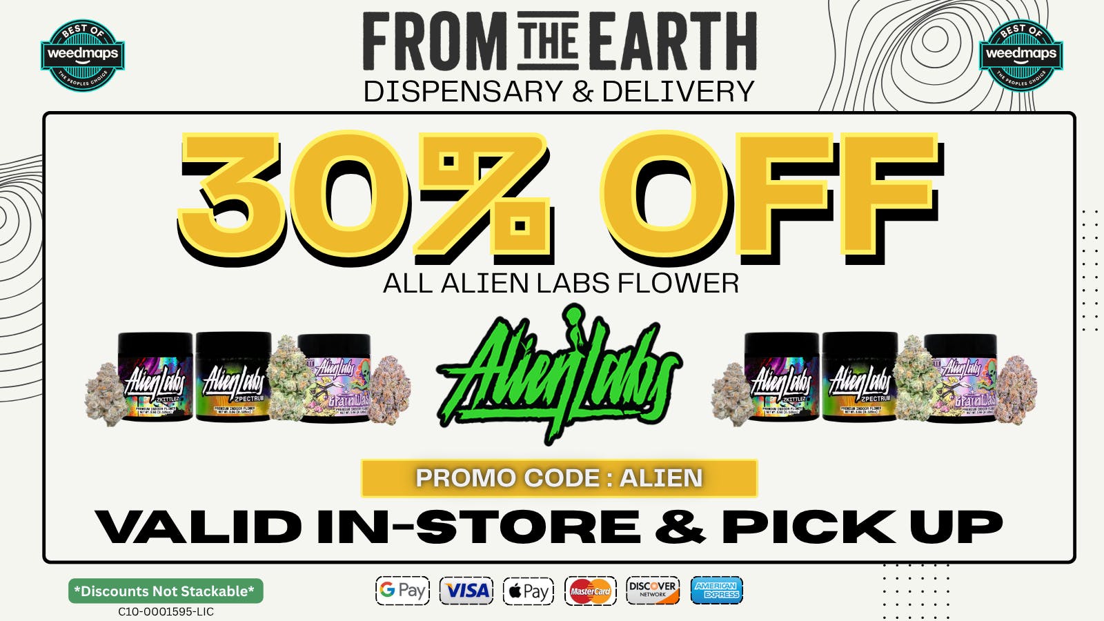 From The Earth 30% OFF ALL ALIEN LABS PRODUCTS