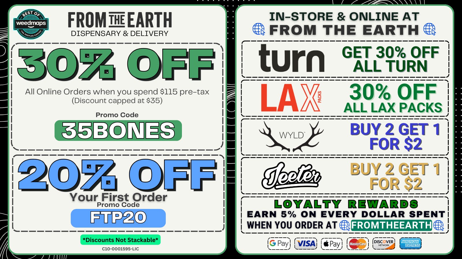 From the Earth – Delivery and Dispensary – Anaheim 30% Off Orders & 20% Off FTP (WEDNESDAY DEALS)