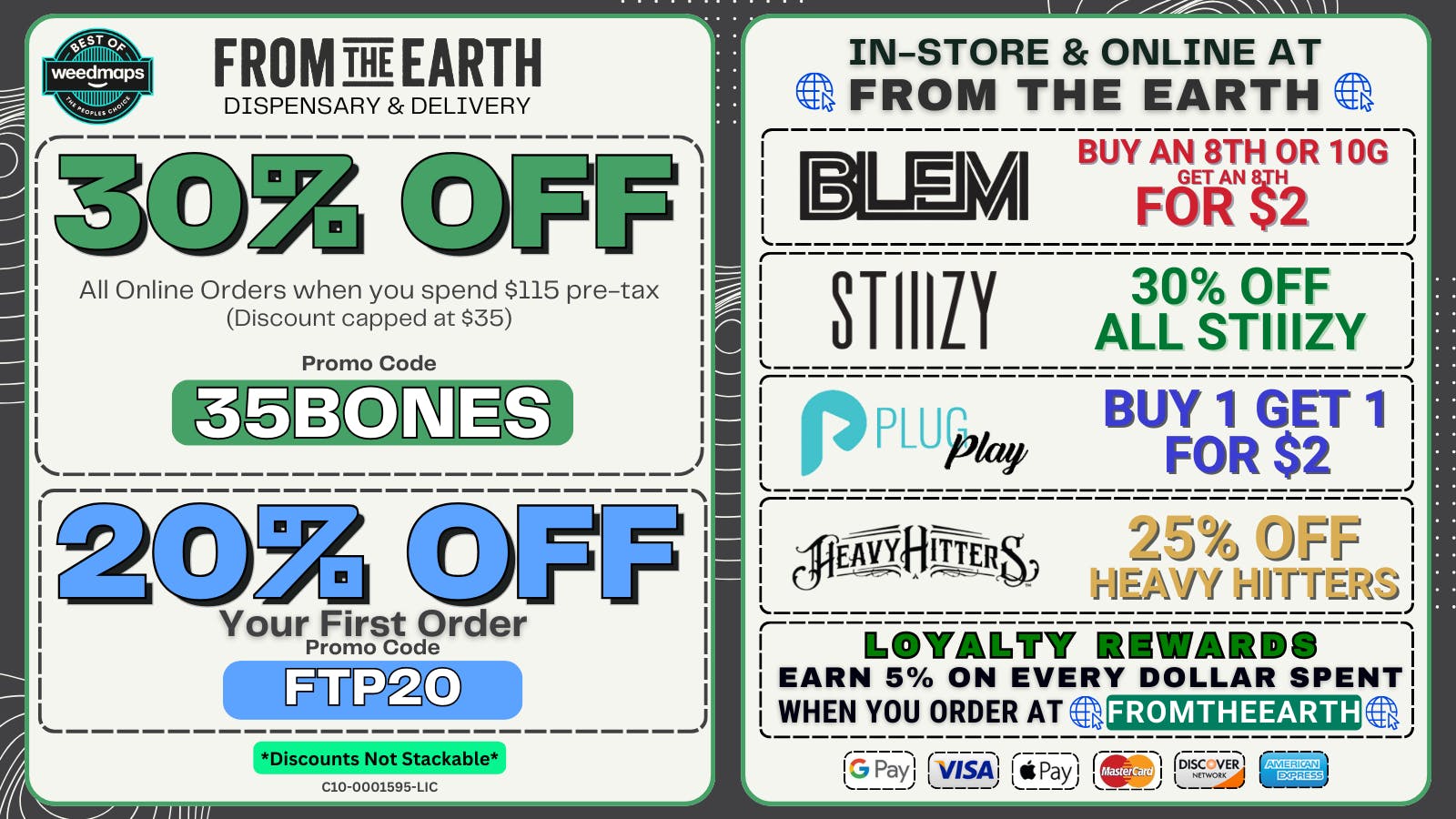 From the Earth – Delivery and Dispensary - Santa Ana 30% Off Orders & 20% Off FTP (THURSDAY DEALS)