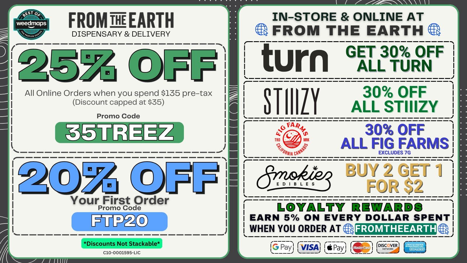 From The Earth - Delivery and Dispensary - Garden Grove 25% Off Orders & 20% Off FTP (SATURDAY DEALS)