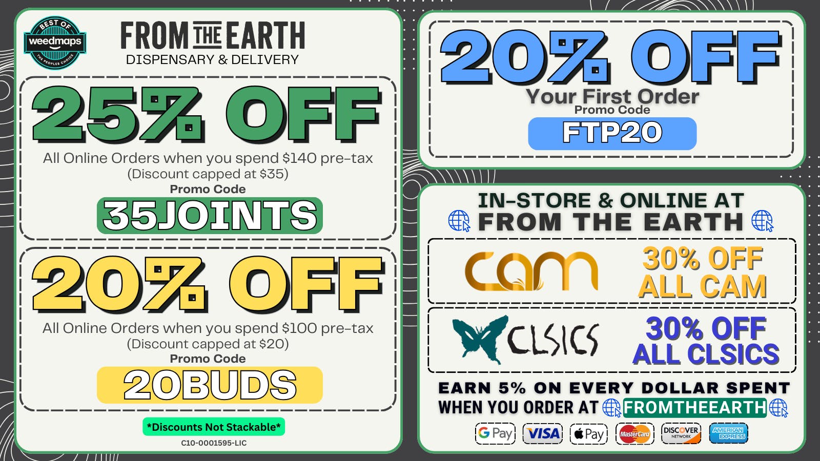 From the Earth – Delivery and Dispensary – North Long Beach & Signal Hill 25% Off Orders & 20% Off FTP (SUNDAY DEALS)