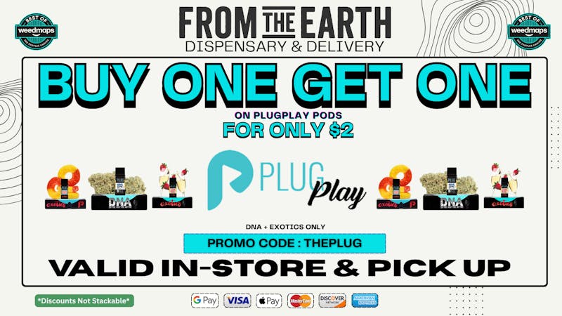 From The Earth BUY 1, GET 1 ON PLUGPLAY PRODUCTS