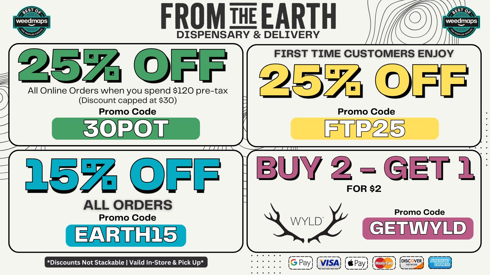 From the Earth - Orange County Santa Ana – Delivery & Dispensary 25% Off Orders & 25% Off FTP (WEDNESDAY DEALS)