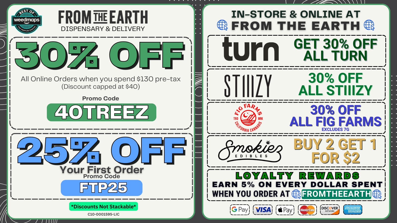 From the Earth - Santa Ana – Delivery and Dispensary 30% Off Orders & 25% Off FTP (SATURDAY DEALS)