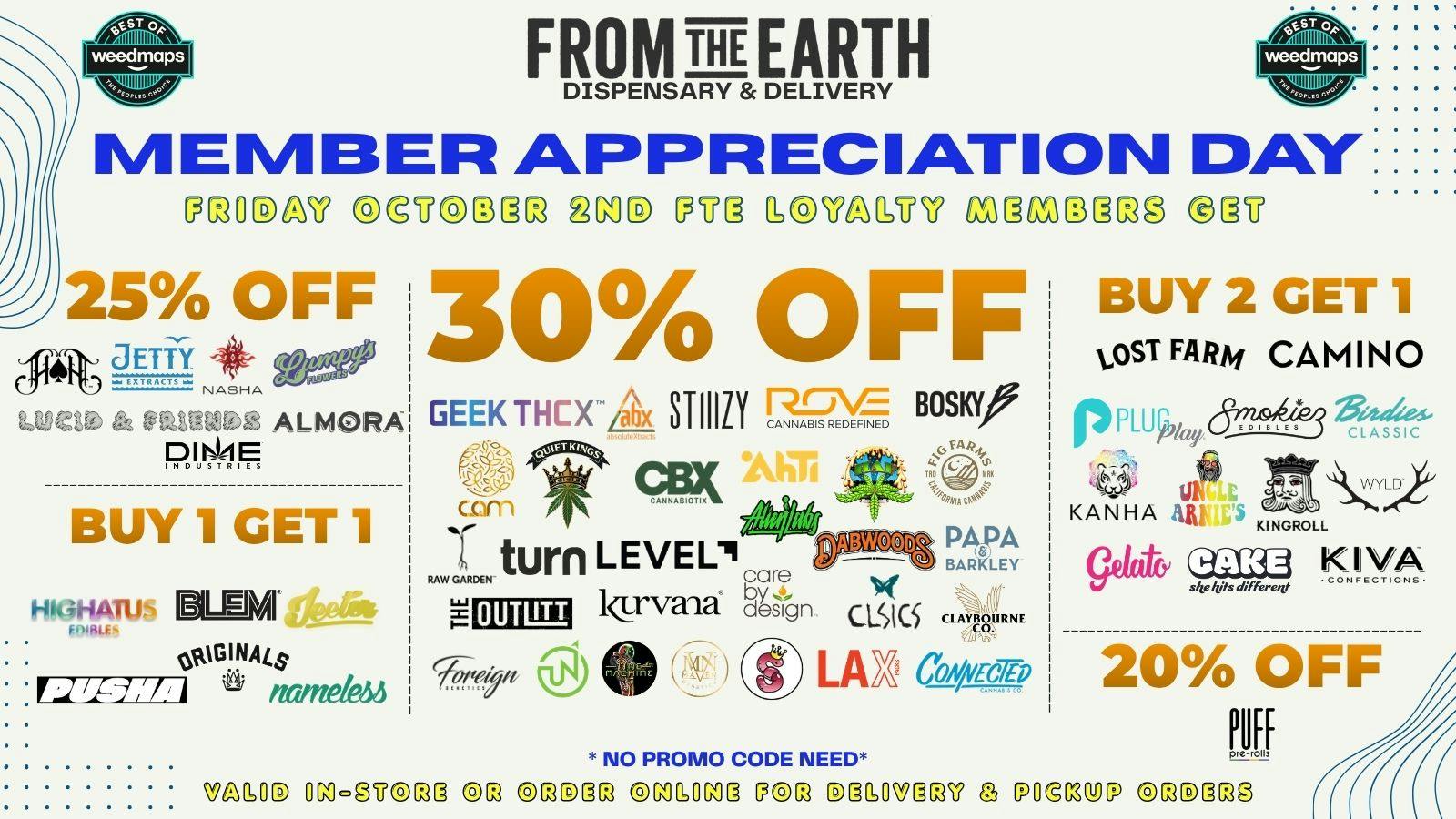 From the Earth - Santa Ana – Delivery and Dispensary 25-30% OFF & BOGOS on 40+ BRANDS - M.A.D