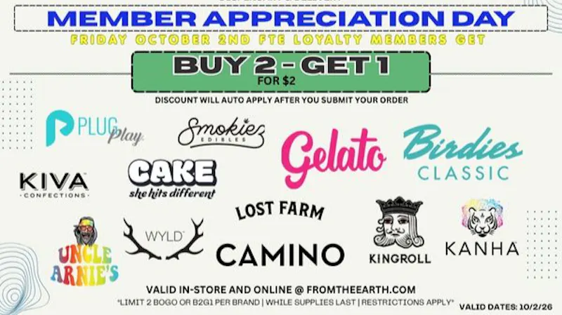 From the Earth – Oxnard – Delivery and Dispensary Buy 2, Get 1 on Top Brands - M.A.D.