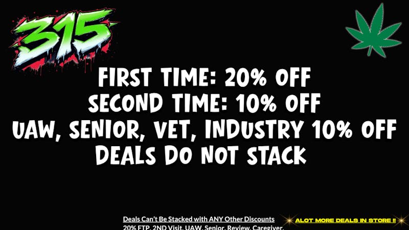 315 North Customer Discount's