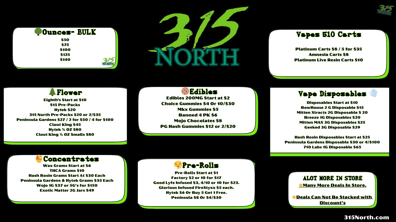 315 North 315 North DEALS, Get Them While You Can!! 😮‍💨